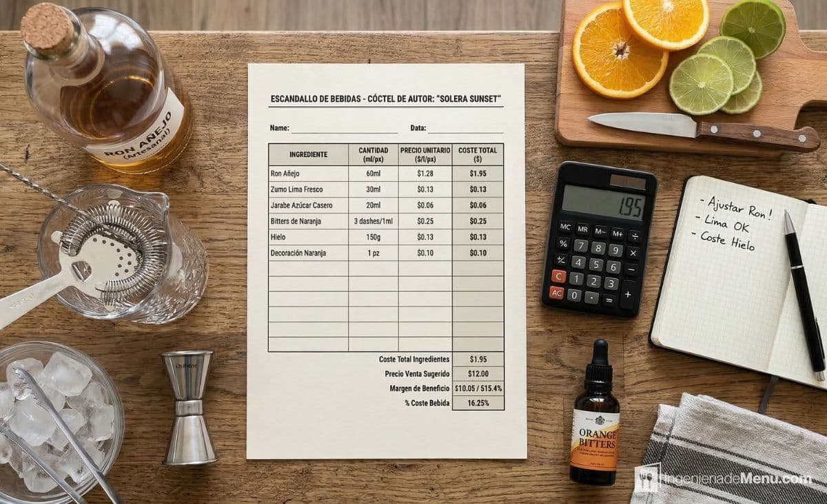 Escandallo de bebidas: cómo calcular el costo de cada bebida