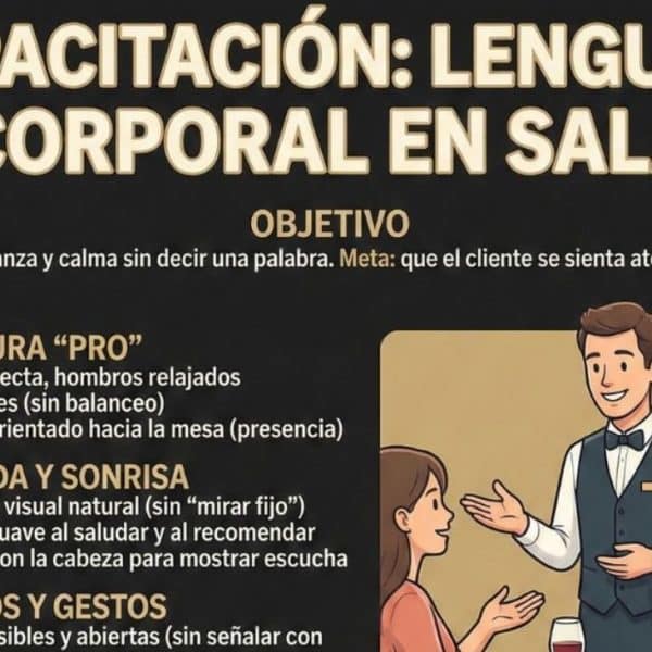 Lenguaje corporal en sala: Guía práctica para camareros