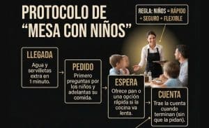 Protocolo de mesa con niños: procedimiento desde la llegada