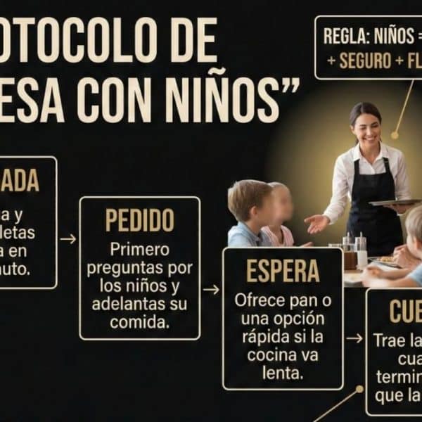 Protocolo de mesa con niños: procedimiento desde la llegada