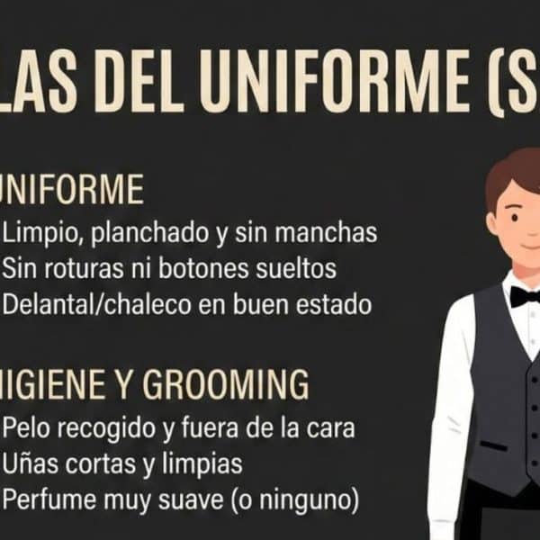 Reglas del uniforme en sala: Checklist de revisión diaria