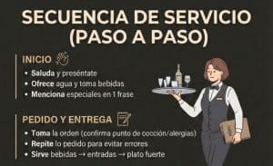 Secuencia de servicio: El orden correcto desde el saludo hasta el cierre