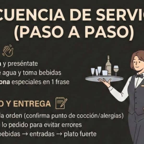 Secuencia de servicio: El orden correcto desde el saludo hasta el cierre