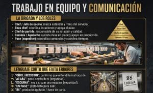 Trabajo en equipo y comunicación en cocina: Cómo coordinar el servicio
