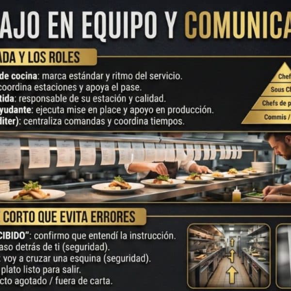 Trabajo en equipo y comunicación en cocina: Cómo coordinar el servicio