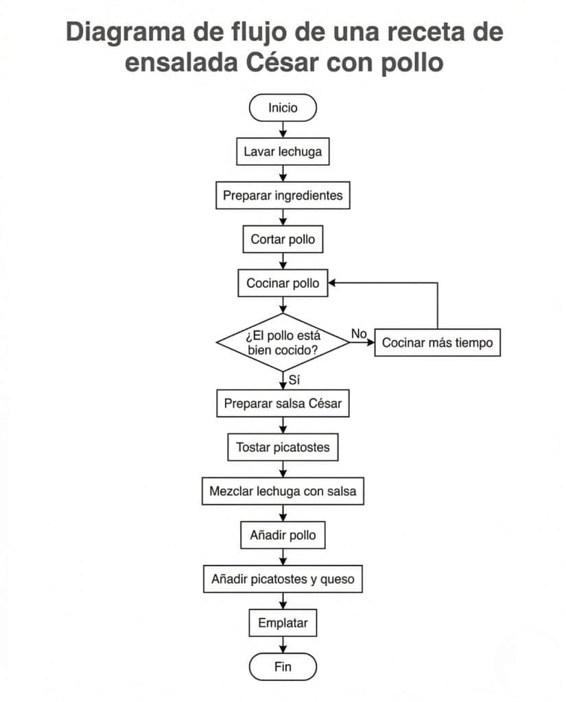Receta de Ensalada Cesar - Diagrama de Flujo