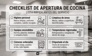 Checklist de apertura y cierre de cocina: Guía práctica diaria