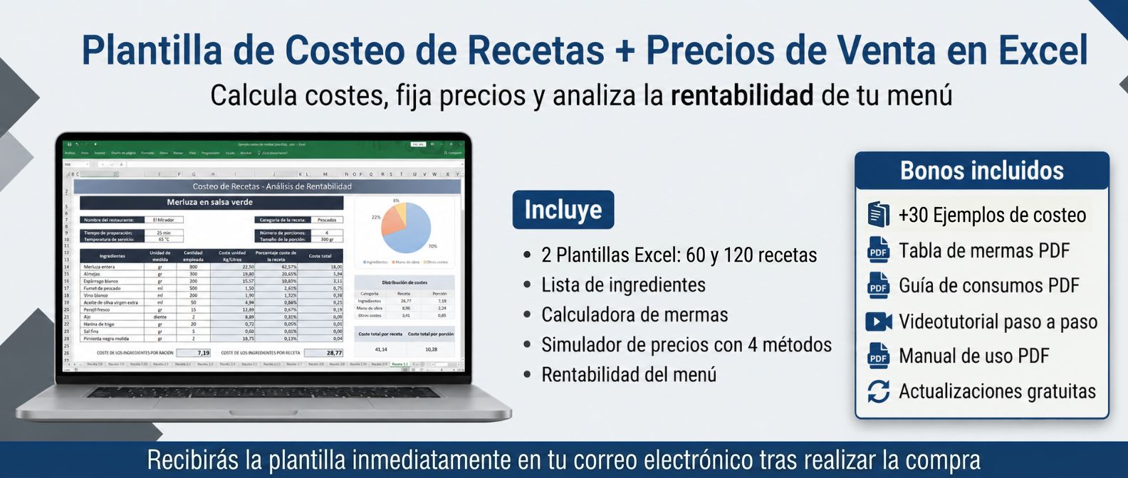 Plantilla para costeo de recetas